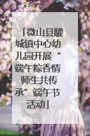 微山县驩城镇中心幼儿园开展“端午粽香情 师生共传承”端午节活动